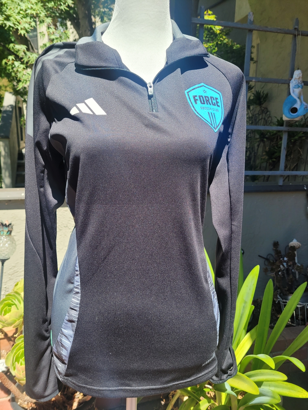 Adidas Women’s Black Force Soccer Club Quarter-Zip Top